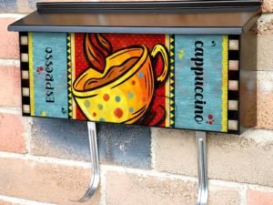 Colorful Italian Coffee Design Townhouse Mailbox Cover