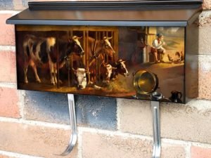 The Stall Interior by A. Verhoesen Townhouse Mailbox Cover