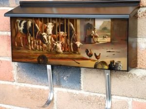 In the Stable by A. Verhoesen Townhouse Mailbox Cover