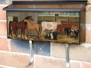 The Barnyard by Amzi Emmons Zeliff Townhouse Mailbox Cover