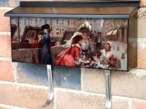 The Flower Vendor by H. V. Lesur Townhouse Mailbox Cover