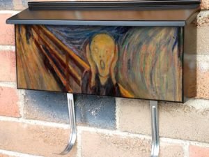 The Scream by Edvard Munch Townhouse Mailbox Cover