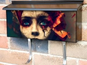 Demon Girl Face #3 Townhouse Mailbox Cover