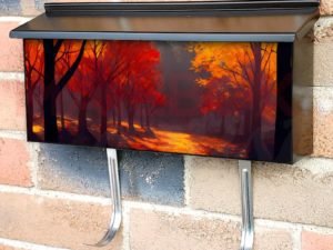 Sunny Fall Day Townhouse Mailbox Cover