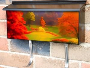 In the Autumn Park Townhouse Mailbox Cover