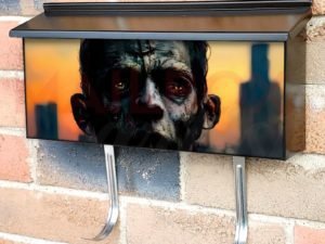 Scary Zombie Boy Townhouse Mailbox Cover