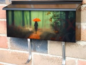 Rainy Forest Walk Townhouse Mailbox Cover
