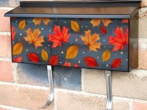 Orange and Yellow Leaves Townhouse Mailbox Cover