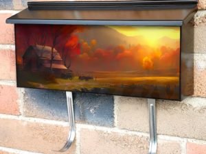 Beautiful Autumn Sunset #7 Townhouse Mailbox Cover