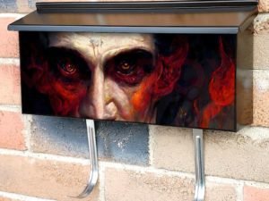 Portrait of Count Dracula Townhouse Mailbox Cover