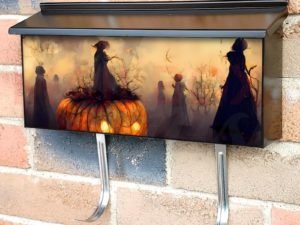 Pumpkin Field Witches Townhouse Mailbox Cover