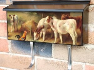 Calves and Chickens Townhouse Mailbox Cover