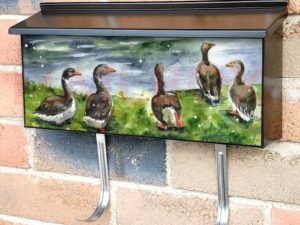 Rainy Day at the Pond Townhouse Mailbox Cover