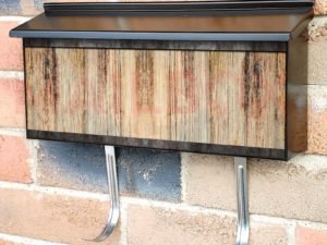 Rustic Farmhouse Barn Door #1 Townhouse Mailbox Cover