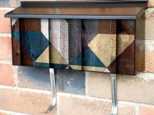 Quilt Design on Wood  Townhouse Mailbox Cover