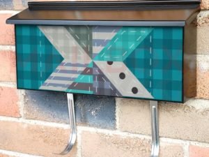 Farmhouse Quilt Design #2 Townhouse Mailbox Cover