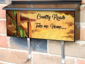 Sunset Country Road Townhouse Mailbox Cover