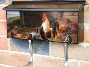 Siesta Time in the Barnyard Townhouse Mailbox Cover