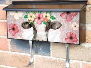 Baby Calf with Flowers Townhouse Mailbox Cover