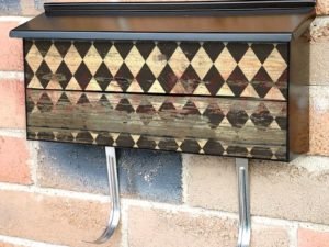 Farmhouse Harlequin Wood Design Townhouse Mailbox Cover