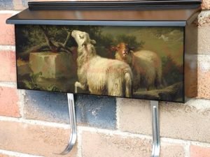 Sheep Family Townhouse Mailbox Cover