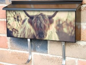Scottish Highland Cow Townhouse Mailbox Cover