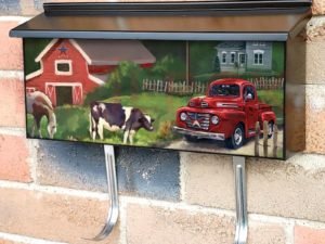 American Farmhouse Townhouse Mailbox Cover