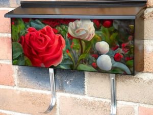 Rose Garden around the Castle Townhouse Mailbox Cover