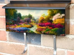 Beautiful Flower Riverbank Townhouse Mailbox Cover