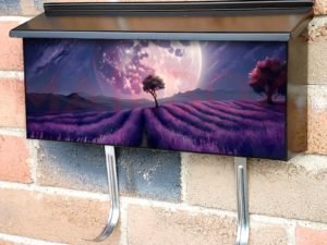 Summer Lavender Field #3 Townhouse Mailbox Cover