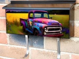 Old Farmhouse Truck #2 Townhouse Mailbox Cover