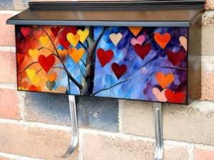 Blooming Heart Tree Townhouse Mailbox Cover