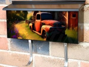 Old Farmhouse Truck #3 Townhouse Mailbox Cover