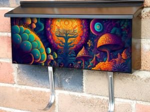 Psychedelic Landscape #5 Townhouse Mailbox Cover