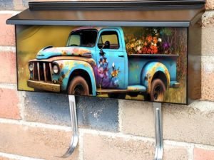 Old Farmhouse Truck #4 Townhouse Mailbox Cover