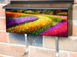 River with Tulips Townhouse Mailbox Cover