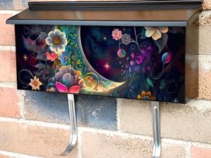 Bohemian Flower Moon #2 Townhouse Mailbox Cover