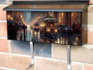 Summer Evening in New York Townhouse Mailbox Cover