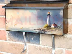 Summertime Lighthouse Townhouse Mailbox Cover