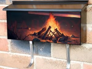 Bonfire on the Beach Townhouse Mailbox Cover