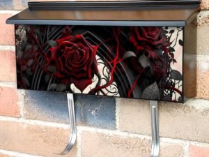 Gothic Garden with Roses #1 Townhouse Mailbox Cover