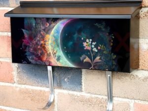 Bohemian Flower Moon #9 Townhouse Mailbox Cover