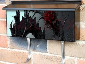 Gothic Garden with Roses #3 Townhouse Mailbox Cover