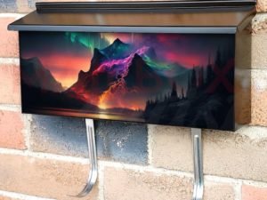 Rainbow Explosion Townhouse Mailbox Cover