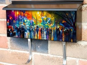 Rain in the Central Park #1 Townhouse Mailbox Cover