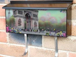 Arc de Triomphe and the Eiffel Tower Townhouse Mailbox Cover