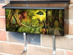 Fairy House in the Oak Tree  Townhouse Mailbox Cover