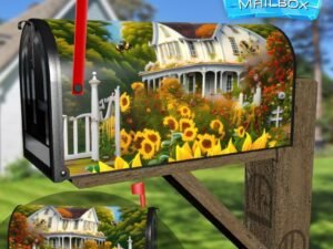 Sunflower Cottage #6 Decorative Rural Farm Mailbox Cover
