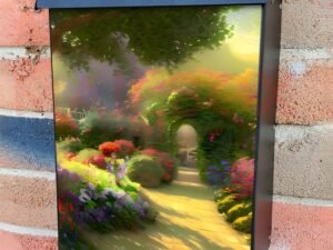 Beautiful Summer Garden Colonial Mailbox Cover