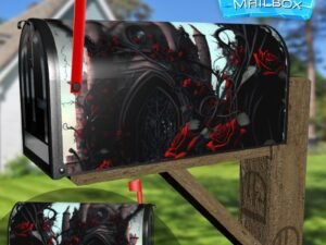 Gothic Garden with Roses #8 Decorative Rural Farm Mailbox Cover